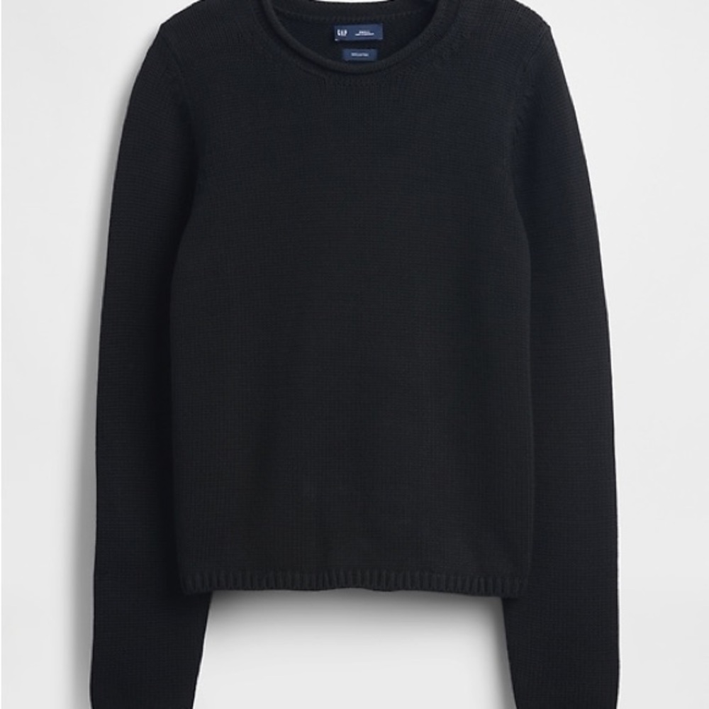 GAP Women's Black rollback Neck Sweater
